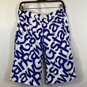 G-Star Raw Relaxed Trunk Shorts Men Size Medium White Purple